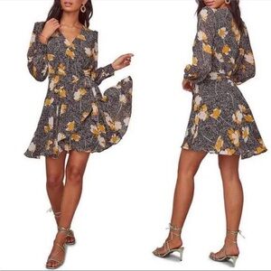ASTR Floral Print Long Sleeve Dress